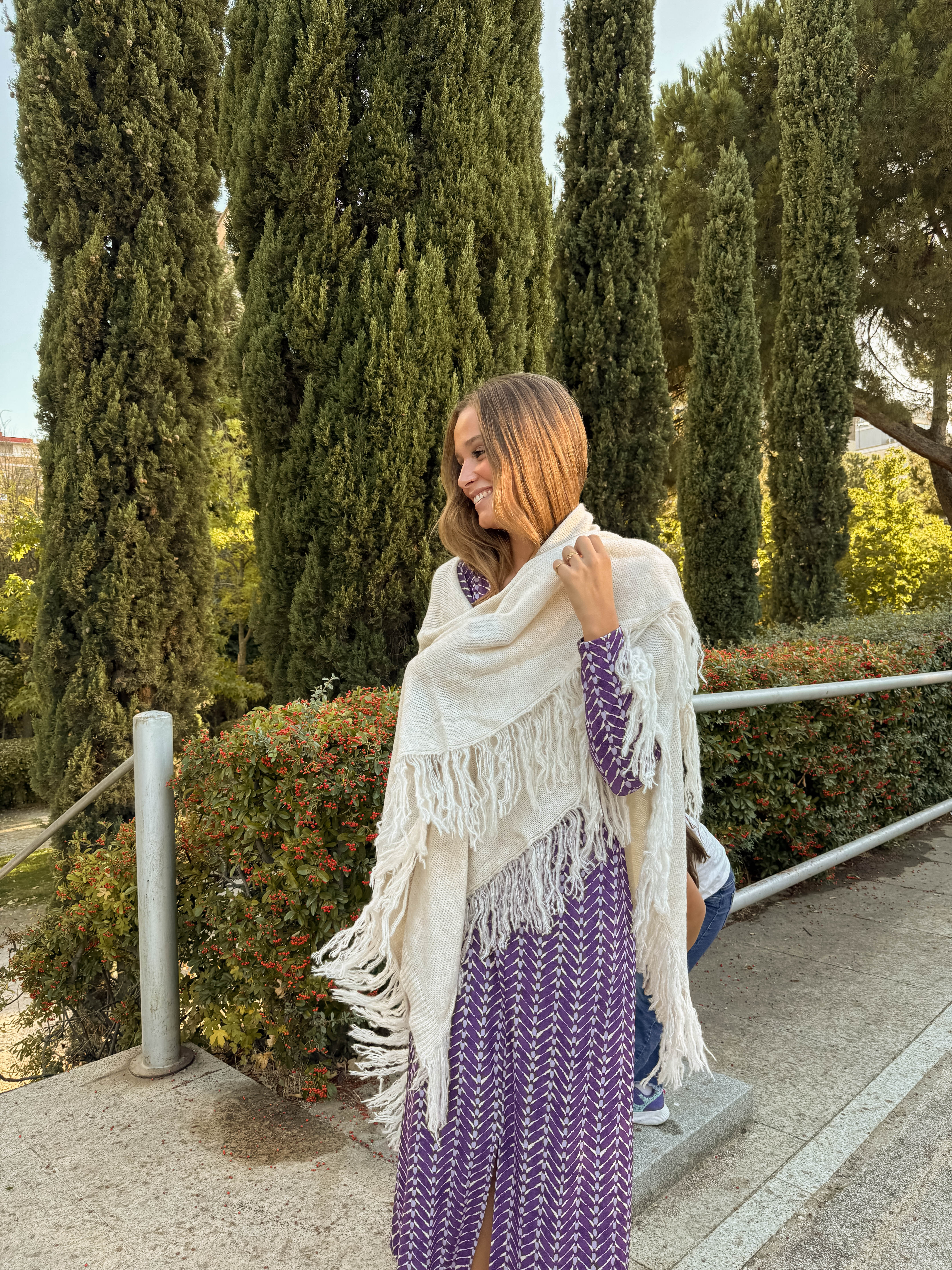 Poncho grande | Blanco - Image 14